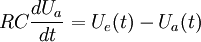  RC\frac{dU_a}{dt} = U_e(t)-U_a(t)