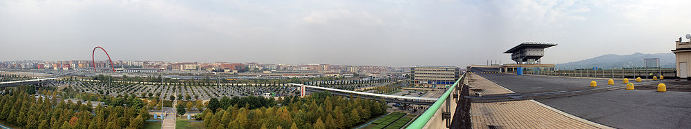 Panorama von Turin vom Lingotto-Gebäude.