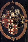 Caspar Memberger dÄ (attr) Verkündigung detail Wappen Johann Georg Hallwil.jpg