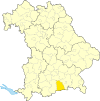 Lage des Landkreises Miesbach in Bayern