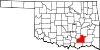 Map of Oklahoma highlighting Atoka County.svg