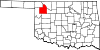 Map of Oklahoma highlighting Woodward County.svg
