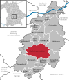 Lage der Stadt Pfaffenhofen a.d.Ilm im Landkreis Pfaffenhofen a.d.Ilm
