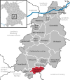Lage der Gemeinde Reichertshausen im Landkreis Pfaffenhofen a.d.Ilm
