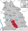 Lage der Gemeinde Rottach-Egern im Landkreis Miesbach