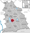 Lage der Stadt Tegernsee im Landkreis Miesbach
