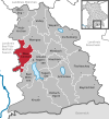 Lage der Gemeinde Waakirchen im Landkreis Miesbach