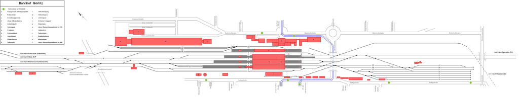 Gleisplan des Bahnhofes (Stand: 1. Juli 2011)