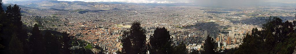 Panoramablick von der Innenstadt von Bogota