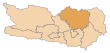 Lage des politischen Bezirks Feldkirchen