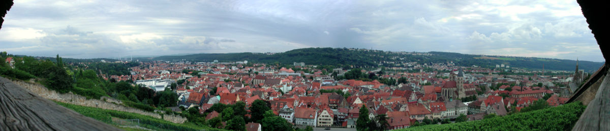 Blick von der Burg über Esslingen