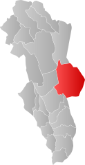 Lage der Kommune in der Provinz Hedmark