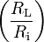 \left(\frac{R_\mathrm{L}}{R_\mathrm{i}}\right)