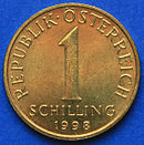 Wertseite einer 1-Schilling-Münze