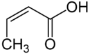 Strukturformel von Isocrotonsäure