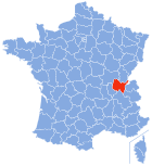 Lage von Ain in Frankreich