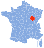 Lage von Côte-d'Or in Frankreich