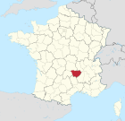 Lage des Departements Haute-Loire in Frankreich