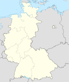 Deutschlandkarte, Position des Landkreises Nürtingen hervorgehoben