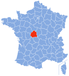 Lage von Indre in Frankreich