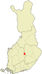 Lage von Konnevesi in Finnland