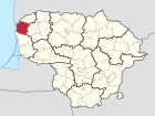 Lagekarte von Kretingos rajono savivaldybė