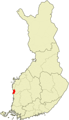 Lage von Kristinestad in Finnland