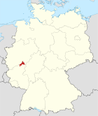 Deutschlandkarte, Position des Landkreises Altenkirchen (Westerwald) hervorgehoben