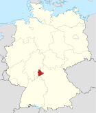 Deutschlandkarte, Position des Landkreises Main-Spessart hervorgehoben