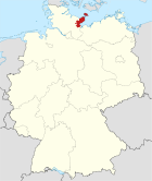 Deutschlandkarte, Position des Kreises Ostholstein hervorgehoben