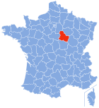 Lage von Yonne in Frankreich
