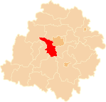 Karte des Powiat Pabianicki