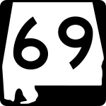Straßenschild der Alabama State Route 69