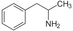 Strukturformel von Amphetamin