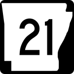 Straßenschild der Arkansas State Route 21