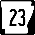 Straßenschild der Arkansas State Route 23