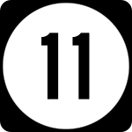 Straßenschild der Delaware State Route 11