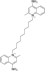 Strukturformel des Dequalinium-Kations