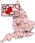 Lage von Birmingham innerhalb Englands