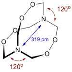 Struktur von Hexamethylentriperoxiddiamin