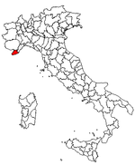 Lage der Provinz Imperia innerhalb Italiens