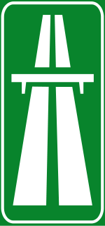 Hinweisschild für die Autobahn in Italien