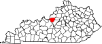 Map of Kentucky highlighting Bullitt County.svg