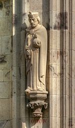 Statue Ottos IV. am Rathausturm Köln