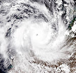 Severe Tropical Cyclone Laurence, 15 December 2009 - Australia 1 & 2 Aqua 250m subsets (cropped).jpg