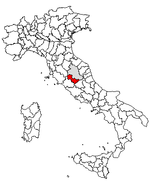Lage der Provinz Terni innerhalb Italiens