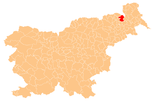 Karte von Slowenien, Position von Gornja Radgona hervorgehoben