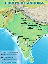 Verbreitung der Edikte des Ashoka im Maurya-Reich