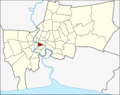 Karte von Bangkok, Thailand mit Bang Rak