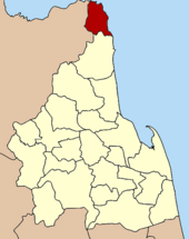 Karte von Nakhon Si Thammarat, Thailand mit Khanom